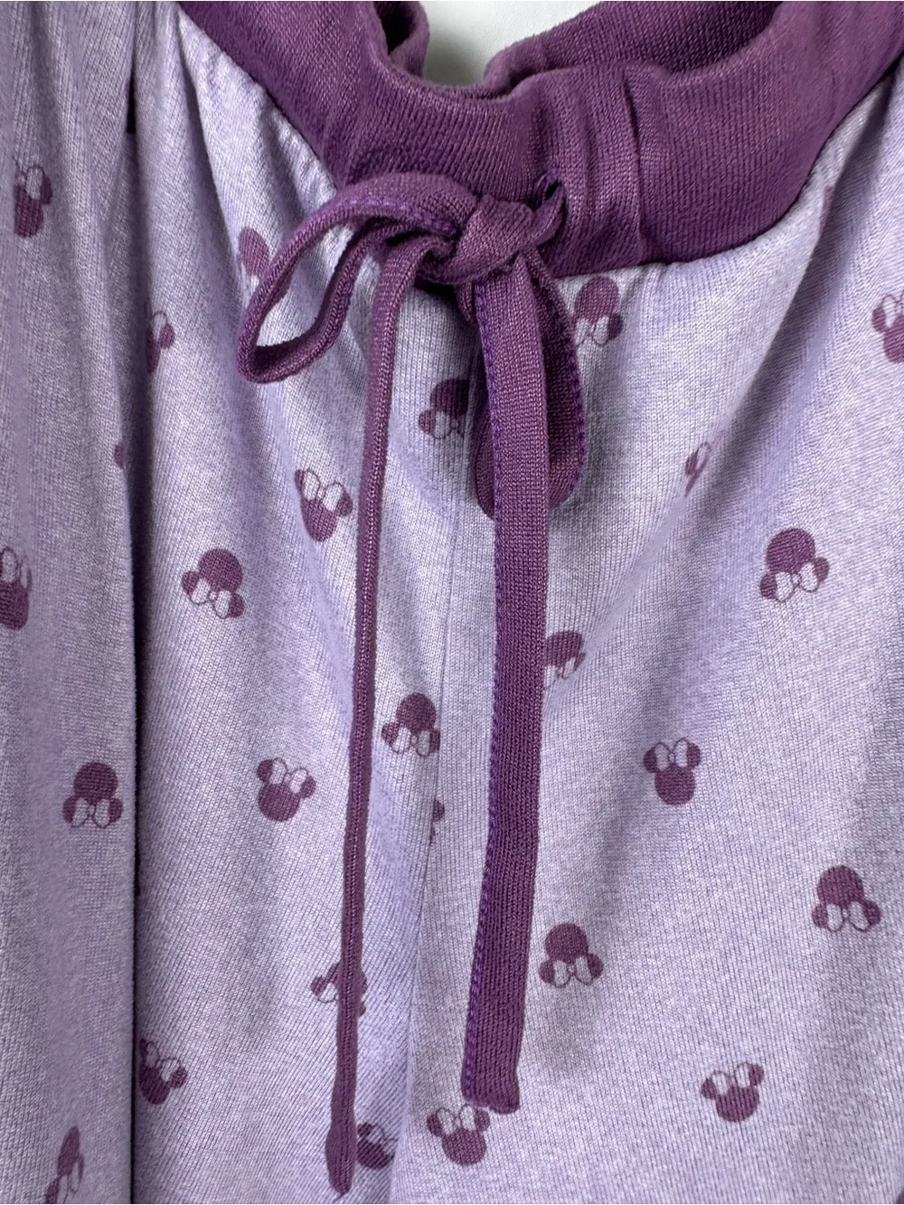 Disney Minnie Mouse Pajama Set XL Purple Soft Lounge Sleepwear